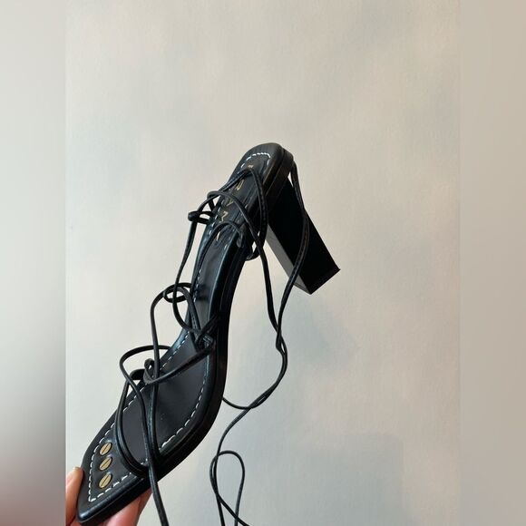 FRAME Le Doheny Heel Sandals Black - Picture 5 of 12